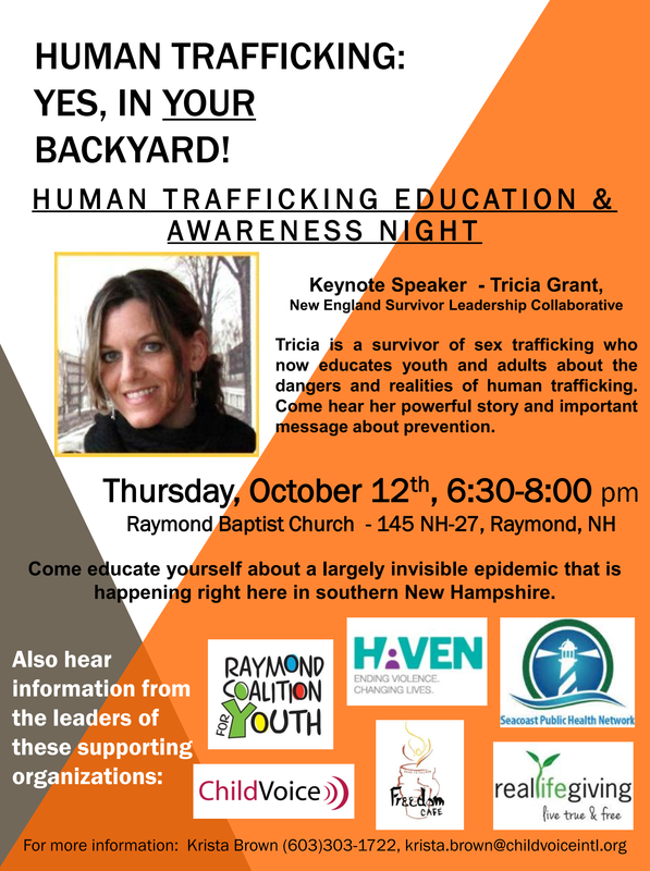 Human Trafficking Education Awareness Night Seacoast Public Health Network